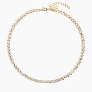 Gold Necklace with Sparkling Stones